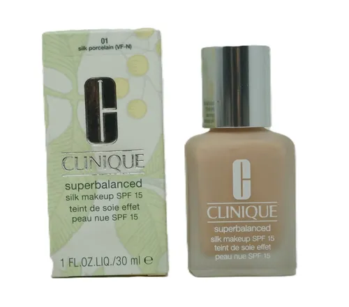 Clinique Superbalanced Makeup 01 Silk Porcelain - 30 ml - Hochwertiges Make-up für einen natürlichen Teint, bietet eine ausgewogene Deckkraft und ein angenehmes Tragegefühl. Ideal für einen strahlenden Look.