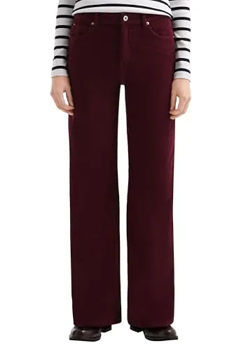 QS Damen 2172062 Cordhose Wide Leg, 3900, 40W x 32L