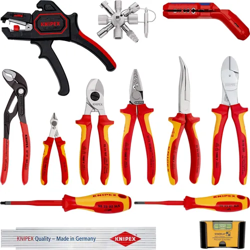 Knipex 00 20 90 V02 Zangen-Set 13teilig - Werkstatt und Zubehör, umfangreiches 13-teiliges Zangen-Set für professionelle Anwendungen und höchste Präzision.