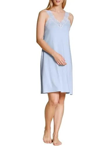 CALIDA Elegant Dreams Nachthemd, 95cm Damen Babydoll - Elegantes Nachthemd für Damen mit V-Ausschnitt und Spitzendetails, ideal für süße Träume und luxuriösen Komfort.