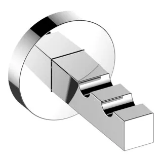 Keuco Handtuchhaken doppelt aus Metall – Edition 90 - Bademantel- & Handtuchhaken in hochglanz-verchromtem Metall, ideal für Ordnung im Badezimmer mit zwei Haken für Handtücher und Bademäntel, modernes Design passt zu jeder Badausstattung.