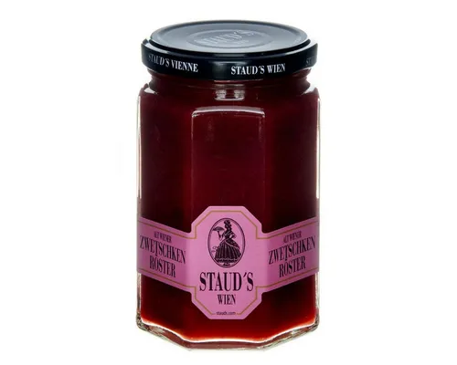 STAUD’S Wien Obstkonserve Staud’s Zwetschkenröster 314 ml – Fein gewürztes Pflaumenkompott, 310 g