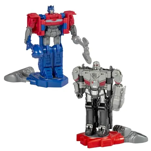 Hasbro F92075L0 - Transformers One Robot Battlers 2er Pack - Gesellschaftsspiel mit interaktiven Action-Figuren von Optimus Prime und Megatron, die sich verwandeln lassen – ideal für spannende Duelle und Kinder ab 6 Jahren.