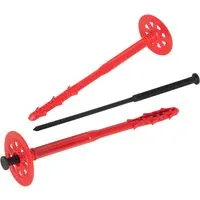 Protektor Dämmstoffdübel 100 Stück Ø10x200mm Verstärkter Schaft mit Kunststoffnagel für WDVS