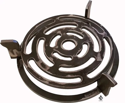 Wok- und Pfannenhalterung mit Grillrost für Feuerplatte mit 20cm Feuerloch