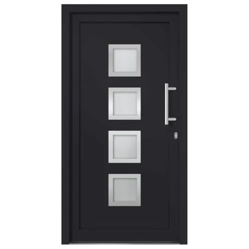 vidaXL Haustür Anthrazit 98x208cm mit Handgriff-Set von vidaXL