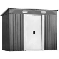 Produktbild Costway Metall Gartenhaus 238x131x181cm Grau