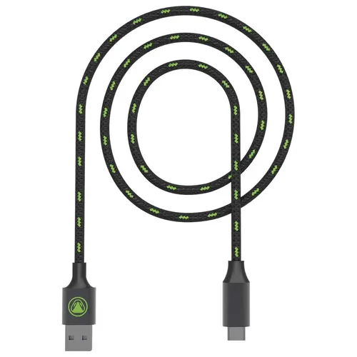 Snakebyte SnakeByte Ladekabel USB-C Kabel 2m - USB 3.2 Gen 2, robustes und flexibles Ladekabel in Schwarz-Grün für schnelles Laden und Datenübertragung