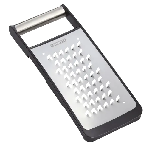 Leifheit Microcut Gemüsereibe grob - Ingwerreiben mit extra scharfen Klingen für müheloses Reiben von Käse, Gemüse und Obst. Hochwertiger Edelstahl, spülmaschinenfest und ideal für präzises Zerkleinern ohne Aromaverlust.