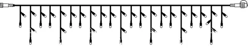 Star Trading System 24 LED-IcicleFlash 491-14-1 - Lampen für den Außenbereich, 3m lange LED-IcicleFlash Lichterkette mit energiesparender Technologie, ideal für stimmungsvolle Winterdekoration.