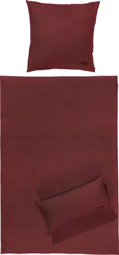 LOOKS by Wolfgang Joop Bettwäsche Set, 2-teilig, Melange-Flanell - Bettwäsche-Sets aus hochwertigem Melange-Feinflanell, kuschelig und atmungsaktiv. Mit praktischem Reißverschluss und stilvollem Uni-Design für ein modernes Interieur.