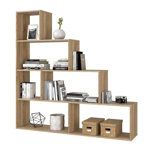 Habitdesign Bücherregal Klum – Hochglanz Regal aus kanadischer Eiche