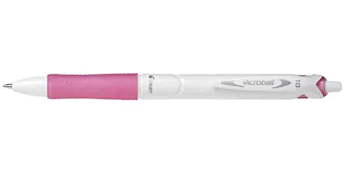 PILOT BAB15M-BG-P Druckkugelschreiber ACROBALL PURE WHITE, rosa