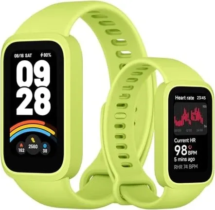 Xiaomi Smart Band 9 Active Green - Fitness-Armband mit TFT-Display, Schlafüberwachung und 50m Wasserfestigkeit. Ideal für Sportler, die ihre Leistung im Blick behalten und personalisierte Ziffernblätter nutzen möchten.