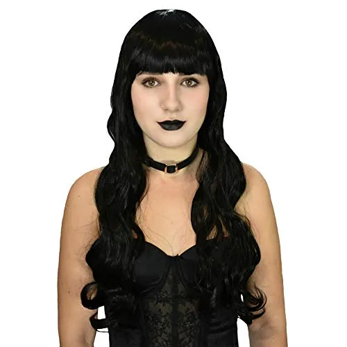Ladieshair Cosplay Perücke schwarz 70cm wellig