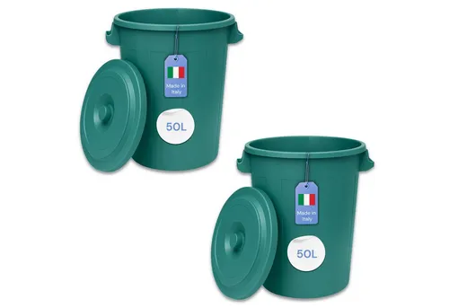 YourCasa Mülleimer YourCasa Mülltonne - Mülleimer 50-70L mit Deckel und Trageriffen, Fassungsvermögen 50-70L