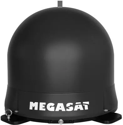 Megasat Campingman Portable ECO Graphit - Vollautomatische mobile Sat Antenne - Satellitensysteme mit Kuppelantenne, ideal für Camping und Reisen, bietet mühelosen Empfang in jeder Umgebung.