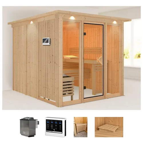 welltime Sauna Artja 240,5 x 248 cm, 68 mm Wandstärke