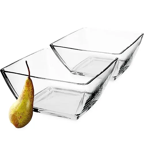 KADAX Glasschüssel - Robuste Salatschüssel, 18,8x13,1x8,9cm - Salatschüsseln: Diese spülmaschinenfeste Glasschüssel vereint zeitloses Design und Robustheit, ideal für den täglichen Gebrauch in Haushalt, Hotels oder Restaurants.