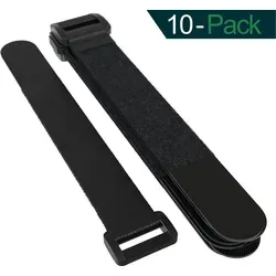 10x Klett-Kabelbinder Klettband wiederverwendbar Klettverschluss 20x200mm