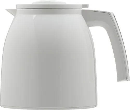 Melitta Easy Top Therm Kanne, Weiß - Kaffeemaschinen, praktische Thermokanne aus Kunststoff, hält Kaffee lange heiß und ist ideal für den täglichen Gebrauch.
