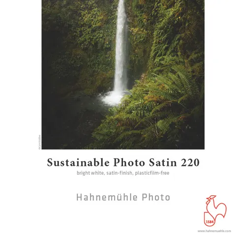 HAHNEMÜHLE Sustainable Photo Satin 220 g/m² A2 25 Blatt - Hochwertiges Fotopapier für brillante Druckergebnisse, ideal für professionelle Fotografie und kreative Projekte.