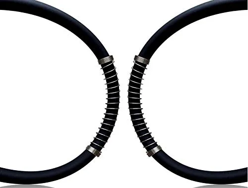 Shisha Edelstahl Knickschutzfeder für Silikonschlauch | Wasserpfeife Knickschutz für Silikonschläuche | Knick-off 12,4cm Lang | für Shishaschlauch mit Ø 17,3mm | Schlauchschutz Silikonschlaüche 2 x