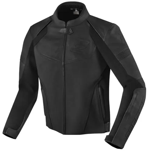 Bogotto Black-X V2 Motorrad Lederjacke, schwarz, XL - Schutzjacke aus hochwertigem Rindsleder mit reflektierenden Elementen, ideal für Sicherheit und Komfort beim Fahren.