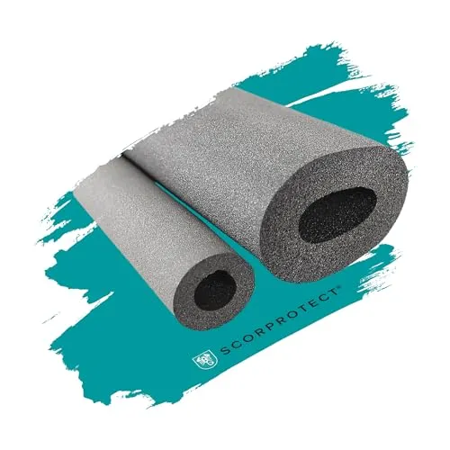 Scorprotect® Selbstklebende Kautschuk Rohrisolierung 2m Stange Heizung Sanitär GRAU (SCP-SKH18-11)