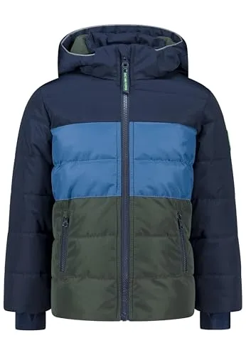 SALT AND PEPPER Jungen Boys Out.Jacket 3col. Badge Steppjacke, True Navy, Einheitsgröße EU