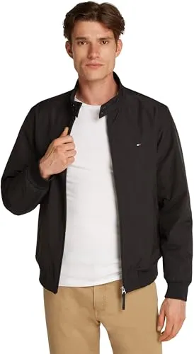 Tommy Hilfiger Herren Windbreaker Jacke Harrington in schwarz von Tommy Hilfiger