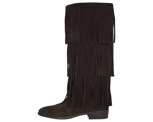 STEVE MADDEN Veloursleder Bikerboots in Braun, 37 EU - Stilvolle Stiefel aus Veloursleder mit bequemem Blockabsatz, ideal für lässige Outfits und den Alltag.