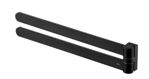 Bisk 02968 Handtuchhalter mit zwei beweglichen Armen - Handtuchhalter & -stangen, rostfreies Zink mit makellosem Finish und zwei beweglichen Armen für optimale Handtuchorganisation.