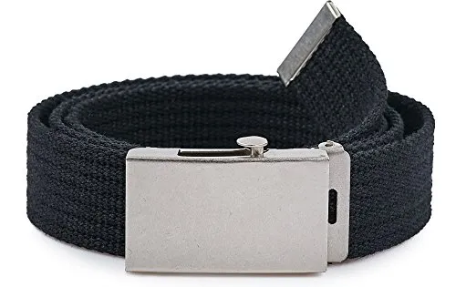 Merry Style Damen Gürtel Stoffgürtel P20 (Schwarz-Silber, 105 cm (Gesamtlänge 110 cm))