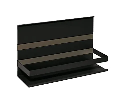 Linero MosaiQ Universalablage H 200 mm mit Rahmen schwarz matt/Relingsystem/Kesseböhmer