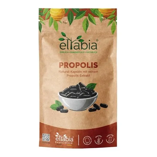 Propolis Kapseln 200 Stück | Hochdosiert 450mg Tagesdosis | Natürliches Bienenharz Softgel