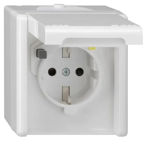 Gira FI-Schutz-Steckdose 267730 IP44 grau in grau von Gira FI-Schutz-Steckdose Steckdosen