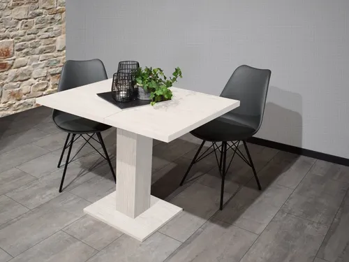 Säulen-Esstisch Tap ausziehbar bis 120cm - Esstisch in Pino Aurelio, bietet Platz für gemütliche Mahlzeiten und lässt sich auf 120 cm verlängern – ideal für größere Runden und modernes Design.
