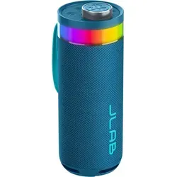 JLab Go Party Lautsprecher - Kabellos, 10 W, Navy - Der JLab Go Party Lautsprecher in Navy bietet kraftvollen Sound und anpassbare RGB-Beleuchtung. Mit 16 Stunden Spielzeit und IP56-Schutz ist er perfekt für jede Party und Outdoor-Aktivität.