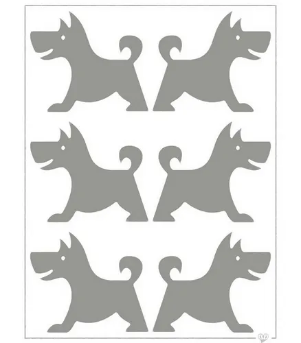maDDma Aufnäher Applikation Reflektierende Aufbügler Bügelbild Motivauswahl, Kunststoff, Hund