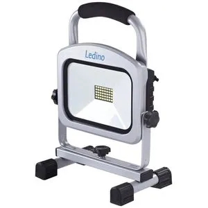 Ledino Baustrahler Charlottenburg 20A2 - Akku, 1.600 Lumen, IP54 - Arbeitsleuchte mit 1.600 Lumen und spritzwassergeschütztem Design (IP54). Ideal für Baustellen und Outdoor-Einsätze, dank Akku bis zu 12 Stunden Leuchtdauer.