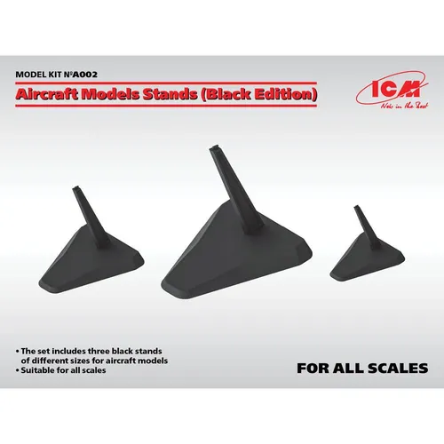 ICM Aircraft Models Stands (Black Edition)(for 1:144, 1:72, 1:48 und 1:32) (A002)