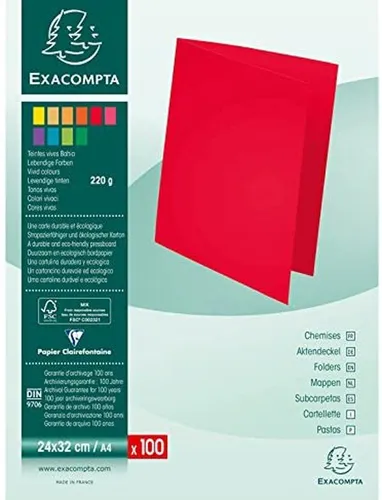 EXACOMPTA Aktendeckel ROCK'S DIN A4 himbeere 100 Aktendeckel