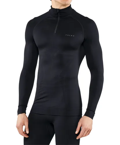 FALKE Herren Baselayer-Shirt Maximum Warm High Zip Neck - Ski Bekleidung für optimale Wärme und Feuchtigkeitsregulierung: Langarmshirt aus weichem Funktionsmaterial, ideal für kalte Wintertage und verschiedene Sportarten.