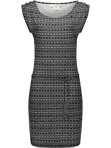 Ragwear Damen Kleid kurzes Sommerkleid Chego Organic Black Gr. XL
