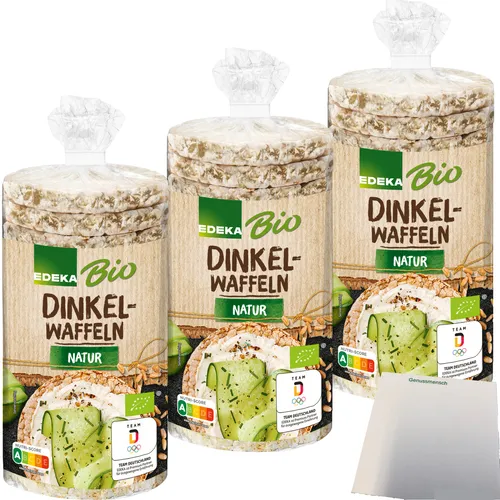 Edeka Bio Dinkelwaffeln natur 3er Pack 3x120g Packung usy Block