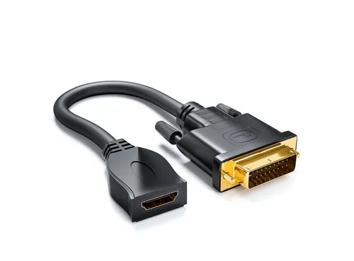 deleyCON deleyCON DVI zu HDMI Adapter - Stecker auf Buchse - FullHD - TV / Video-Kabel