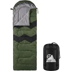 Ecd Germany Schlafsack Outdoor Für Camping, Khaki, 210 Cm, Hüttenschlafsack 3 Jahreszeiten, Deckenschlafsack Für Erwachsene, Sleeping Bag Kleines Packmaß, Leicht & Warm, Schlafsäcke Für Wandern Reisen