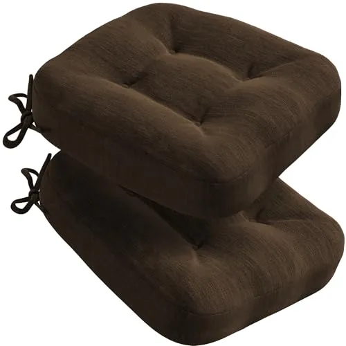 Codi Sitzkissen 40x40×8 cm 2er Set, Extra Dicke, Bequeme Stuhlkissen mit 