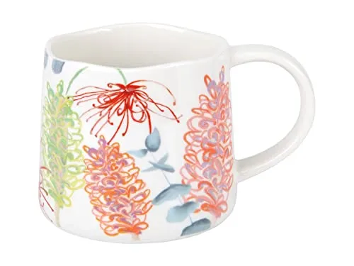 Maxwell & Williams DI0374 Native Blooms Becher aus Porzellan, Mehrfarbig, 350 ml